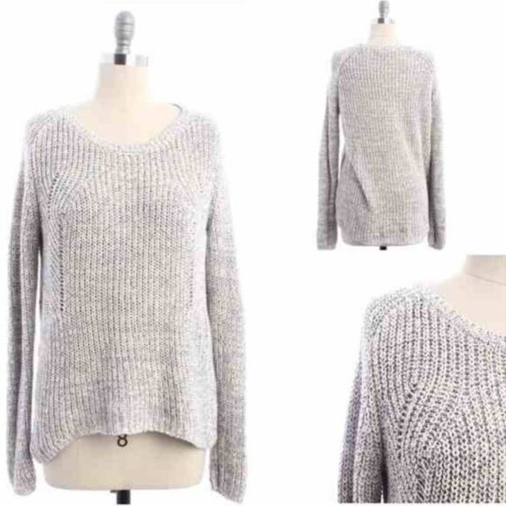 Anthropologie Tatiana Lose Knit Coastal Grandma Beachy Boho Cozy Sweater Lg - Picture 4 of 5